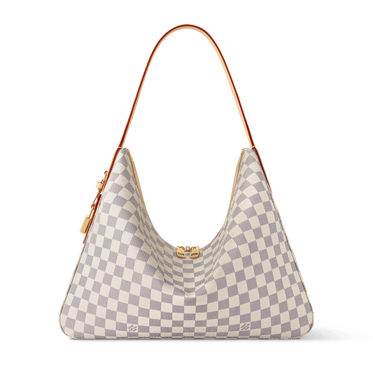 Slouchy MM Damier Azur Coated Canvas Tote N00126