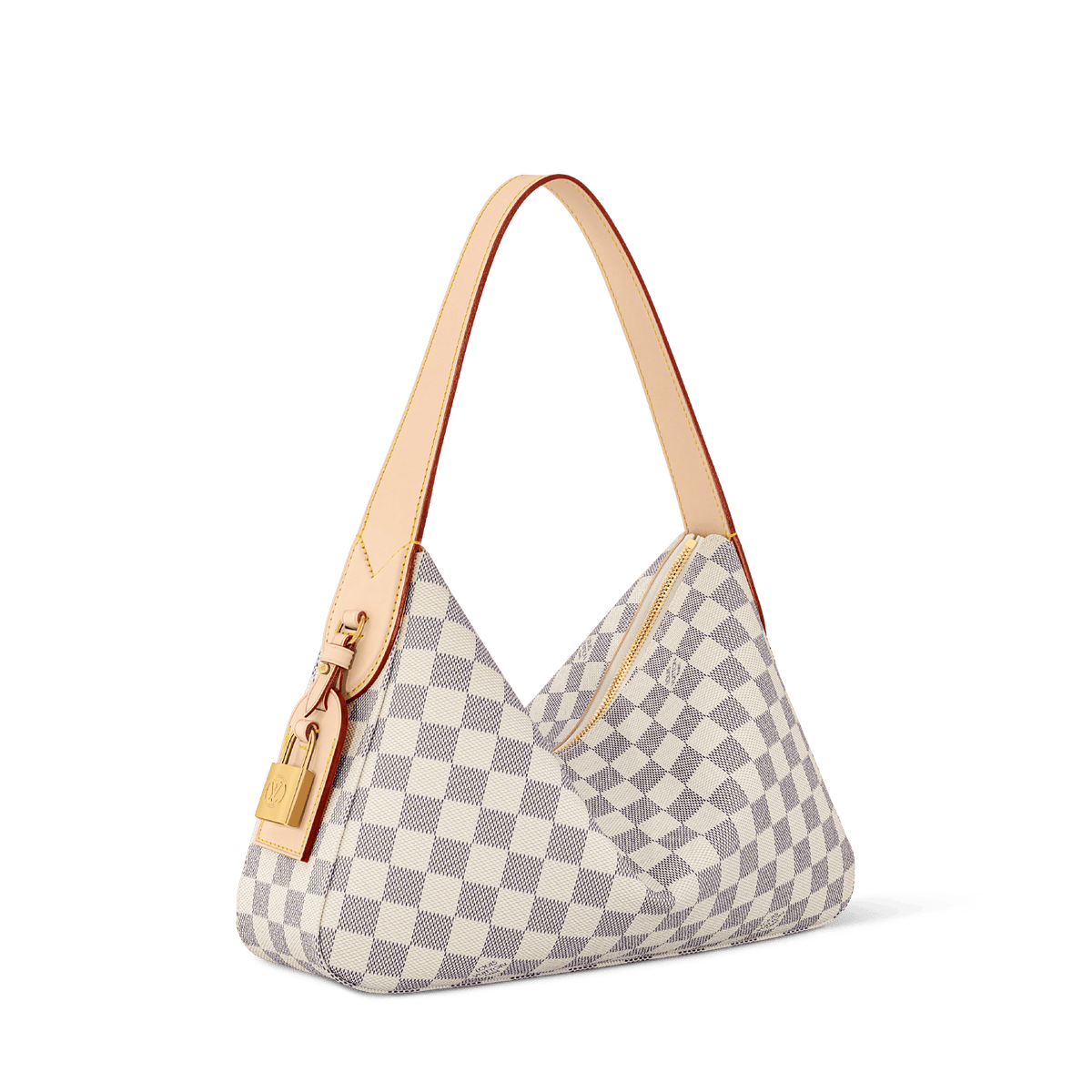 Slouchy PM Damier Azur Coated Canvas Shoulder Bag N00116