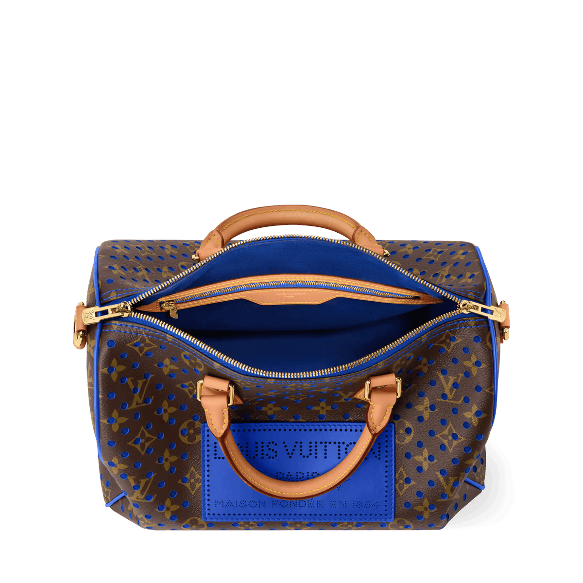 Speedy Soft 30 Monogram Perfo Neon Wave Canvas Handbag
