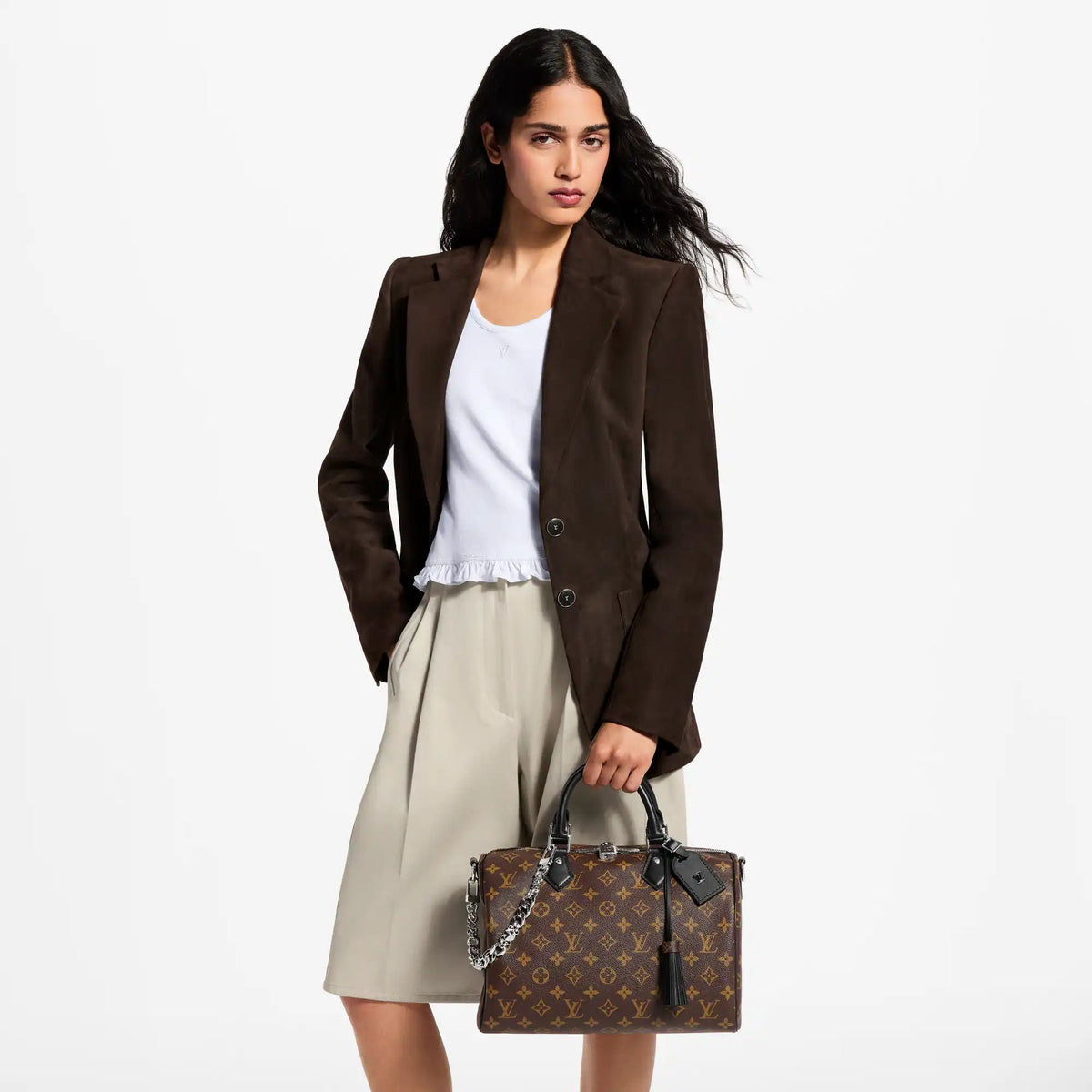 Speedy Soft 30 Dark Monogram Coated Canvas Handbag M12243