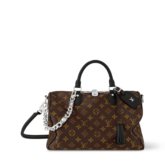 Speedy Soft 30 Dark Monogram Coated Canvas Handbag M12243