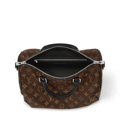 Speedy Soft 30 Dark Monogram Coated Canvas Handbag M12243