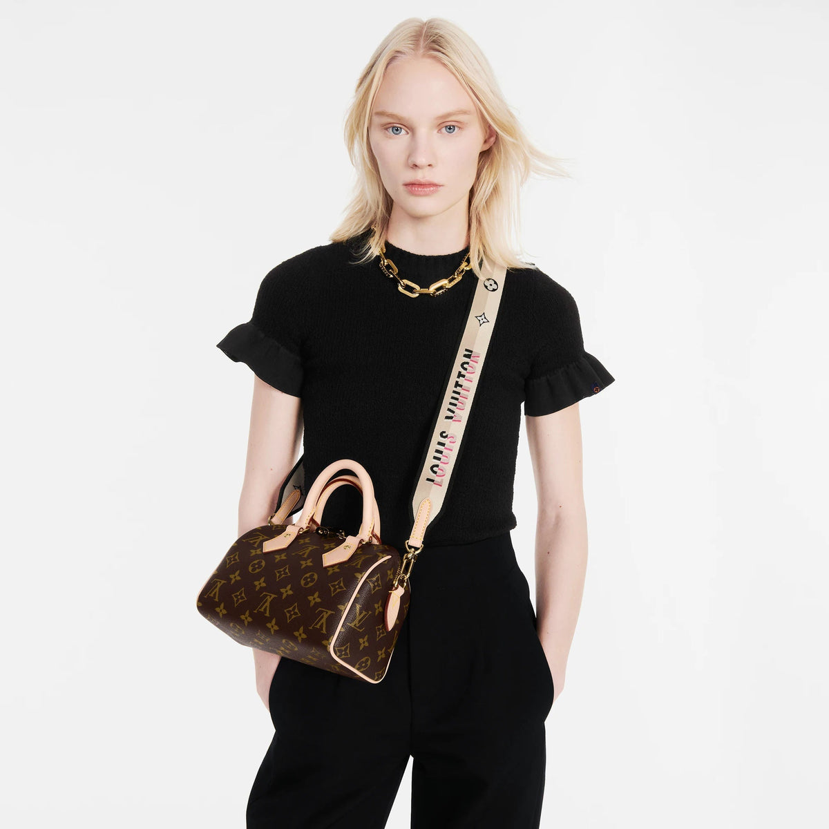 Speedy Bandoulière 20 Monogram Coated Canvas Crossbody Bag M46234