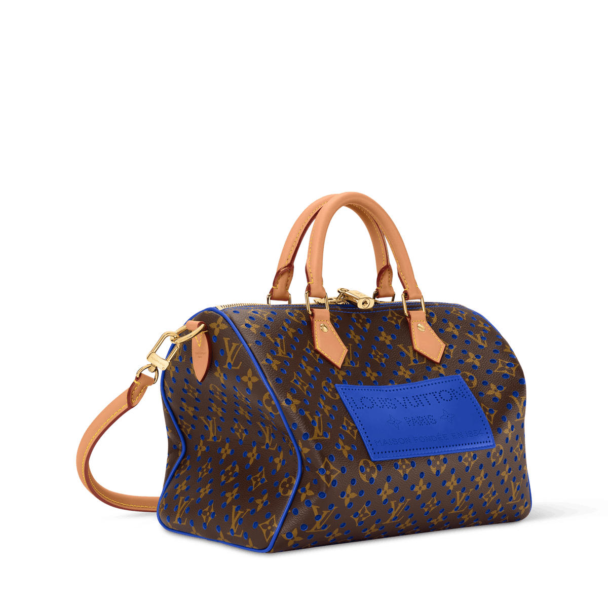 Speedy Soft 30 Monogram Perfo Neon Wave Canvas Handbag