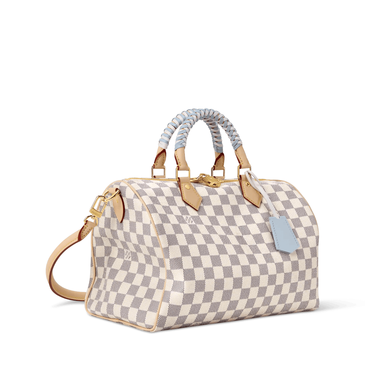 Speedy Soft 30 Damier Azur Bleu Olympe Coated Canvas Handbag N40908