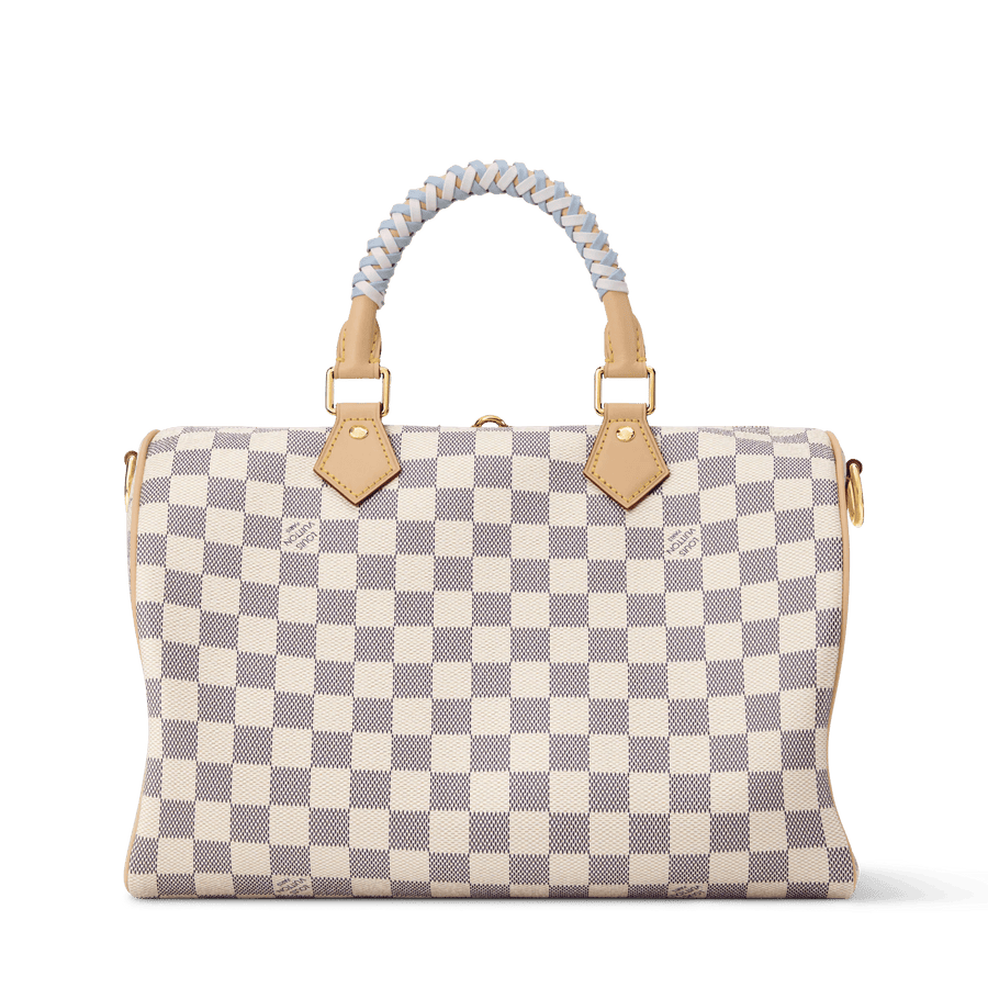 Speedy Soft 30 Damier Azur Bleu Olympe Coated Canvas Handbag N40908