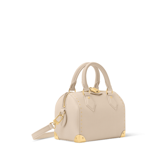 Speedy Trunk 20 Calfskin Leather Almond Crossbody Bag