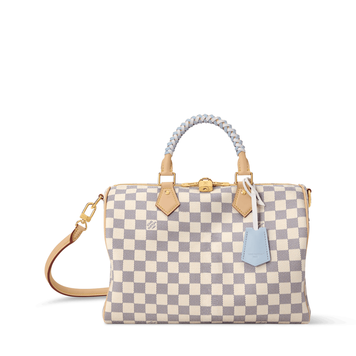 Speedy Soft 30 Damier Azur Bleu Olympe Coated Canvas Handbag N40908