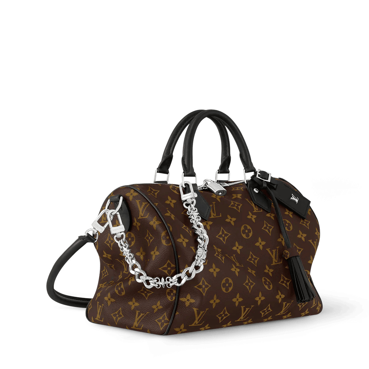 Speedy Soft 30 Dark Monogram Coated Canvas Handbag M12243