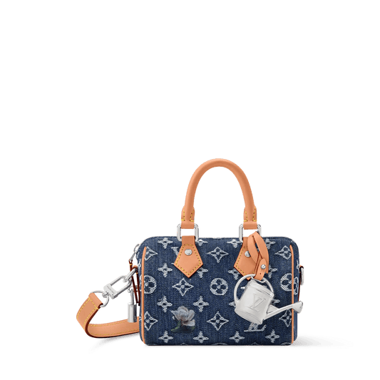 Speedy 18 Bandoulière Bag Monogram Flowers Denim Shoes Collection