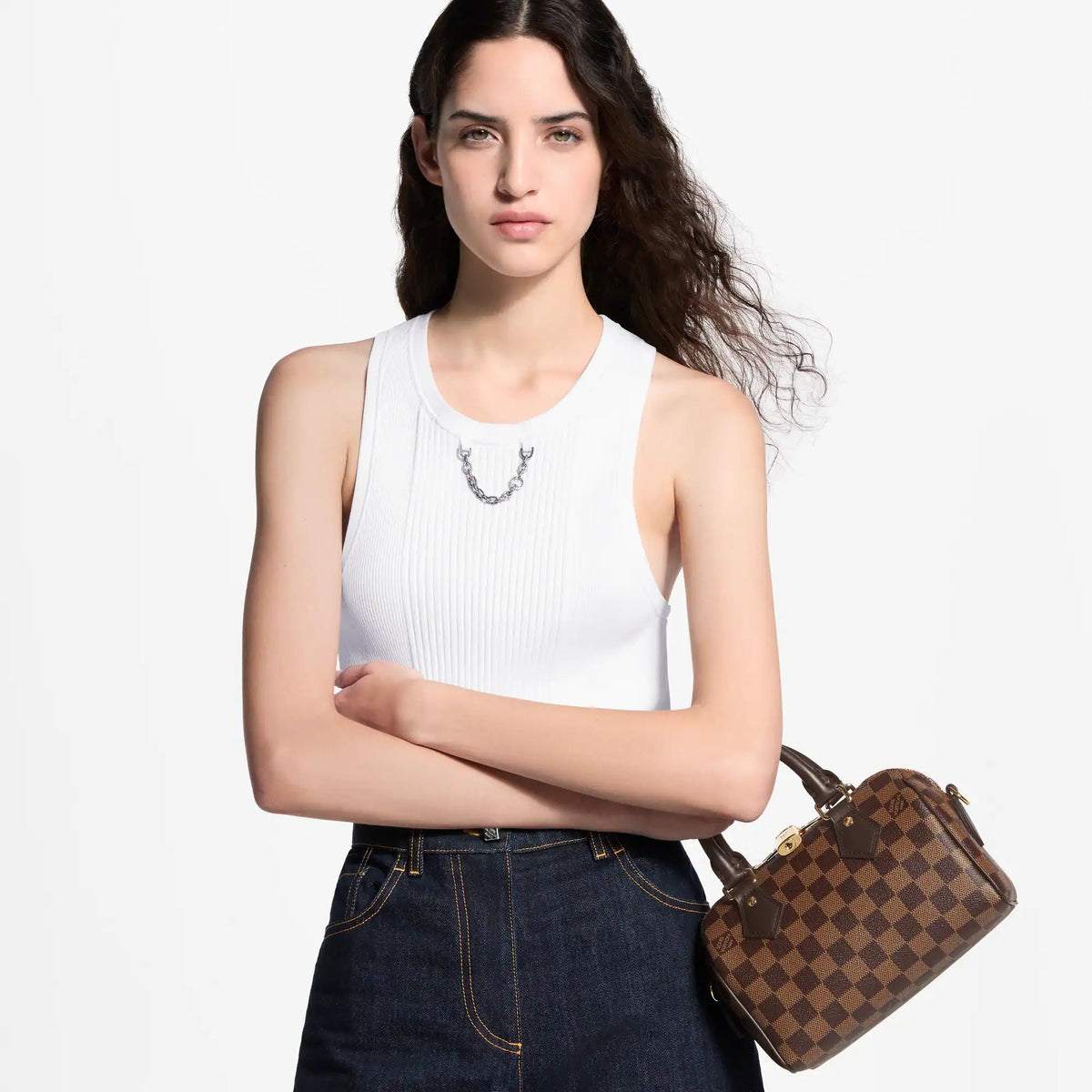 Speedy Bandoulière 20 Damier Ebene Handbag N40489