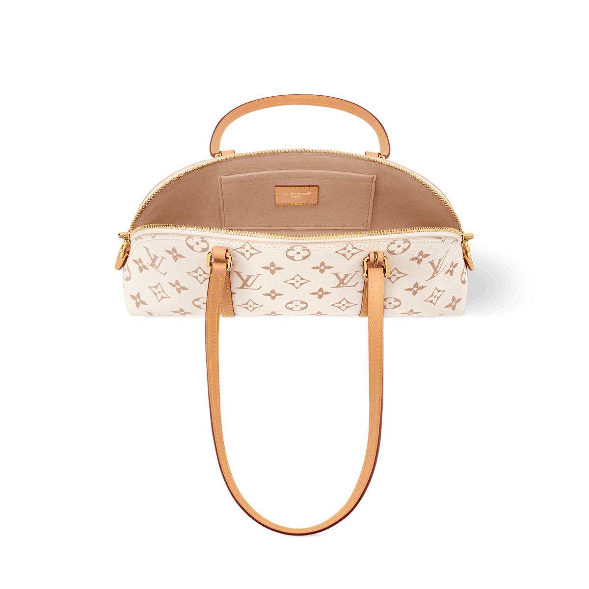Squire East-West Monogram Dune Canvas Shoulder Bag