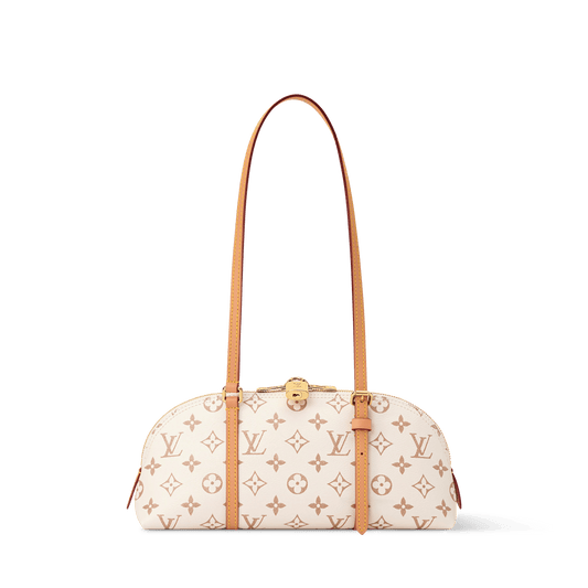 Squire East-West Monogram Dune Canvas Shoulder Bag