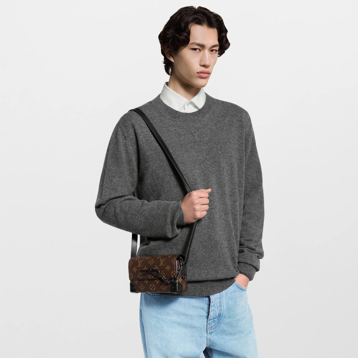 Steamer Wearable Wallet Monogram Macassar Canvas Collection