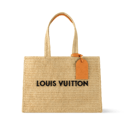 Summer Shopper Tote MM Raffia Natural Beige Collection