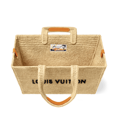 Summer Shopper Tote MM Raffia Natural Beige Collection