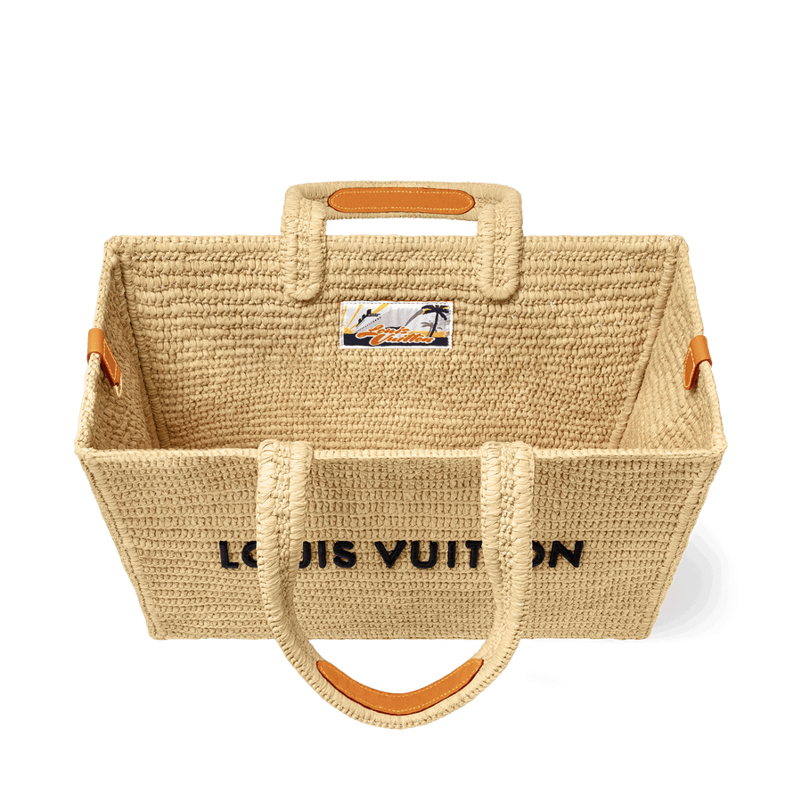 Summer Shopper Tote MM Raffia Natural Beige Collection