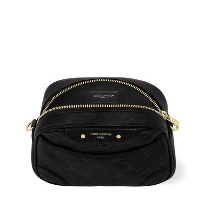 Tiny Camera Bag Black Monogram Empreinte Leather Crossbody M25518