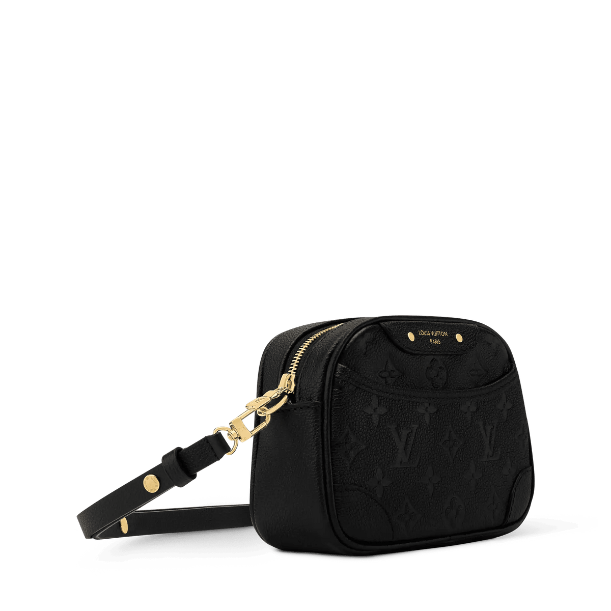 Tiny Camera Bag Black Monogram Empreinte Leather Crossbody M25518