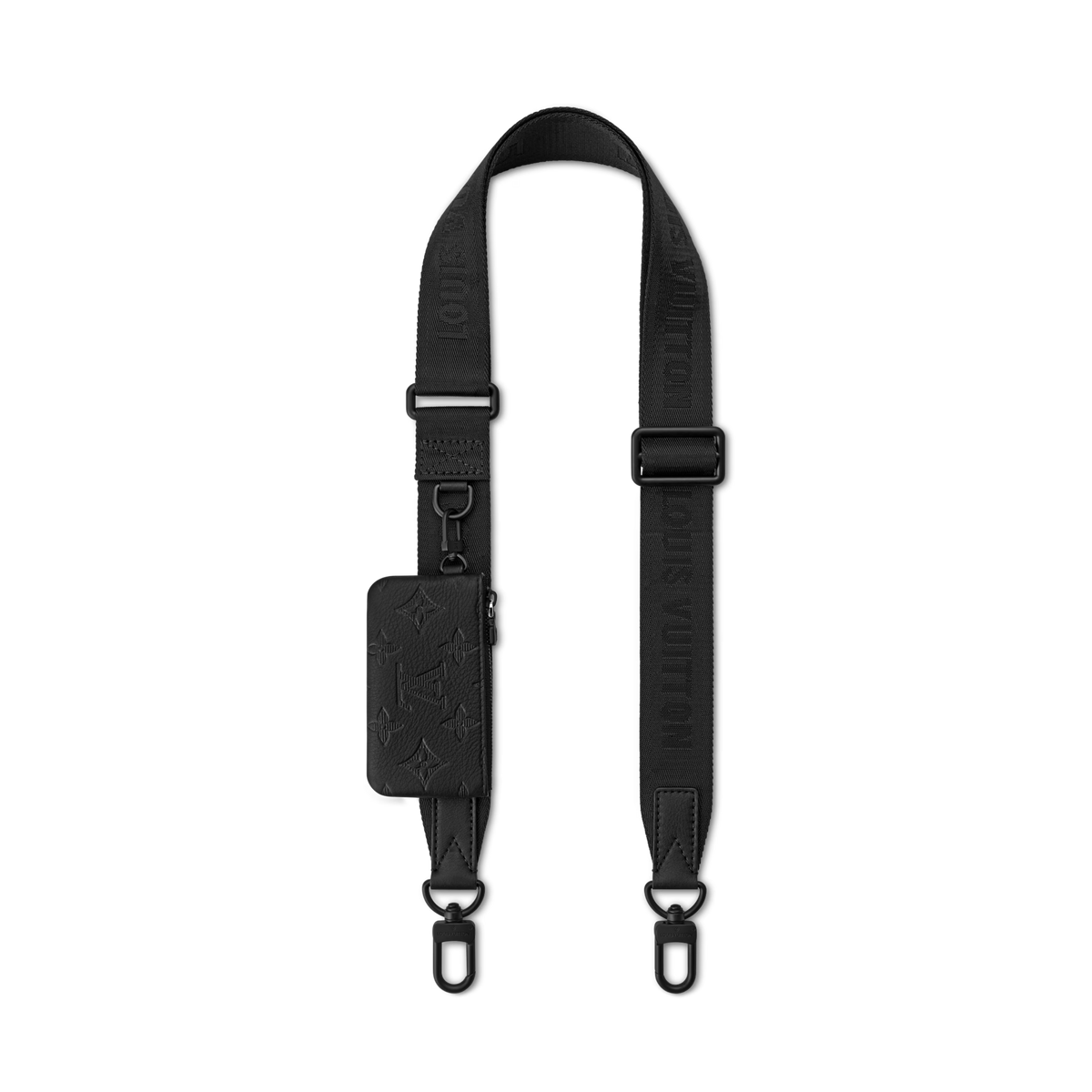 Trio Messenger Monogram Shadow Calf Leather Black Black-Tone Hardware