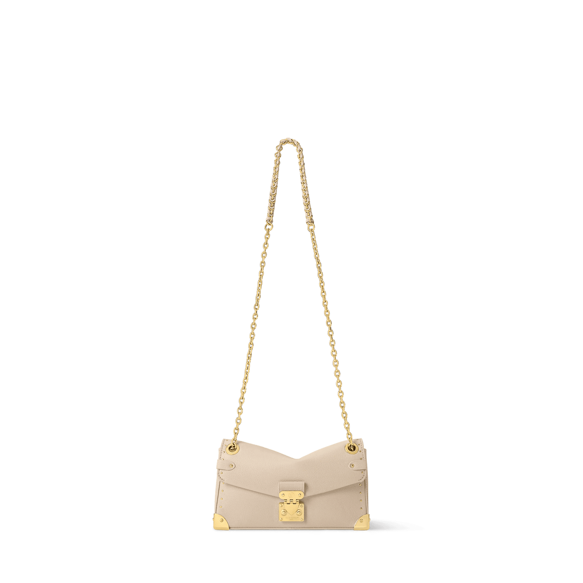 Trunkie East-West Calfskin Leather Almond Baguette Bag