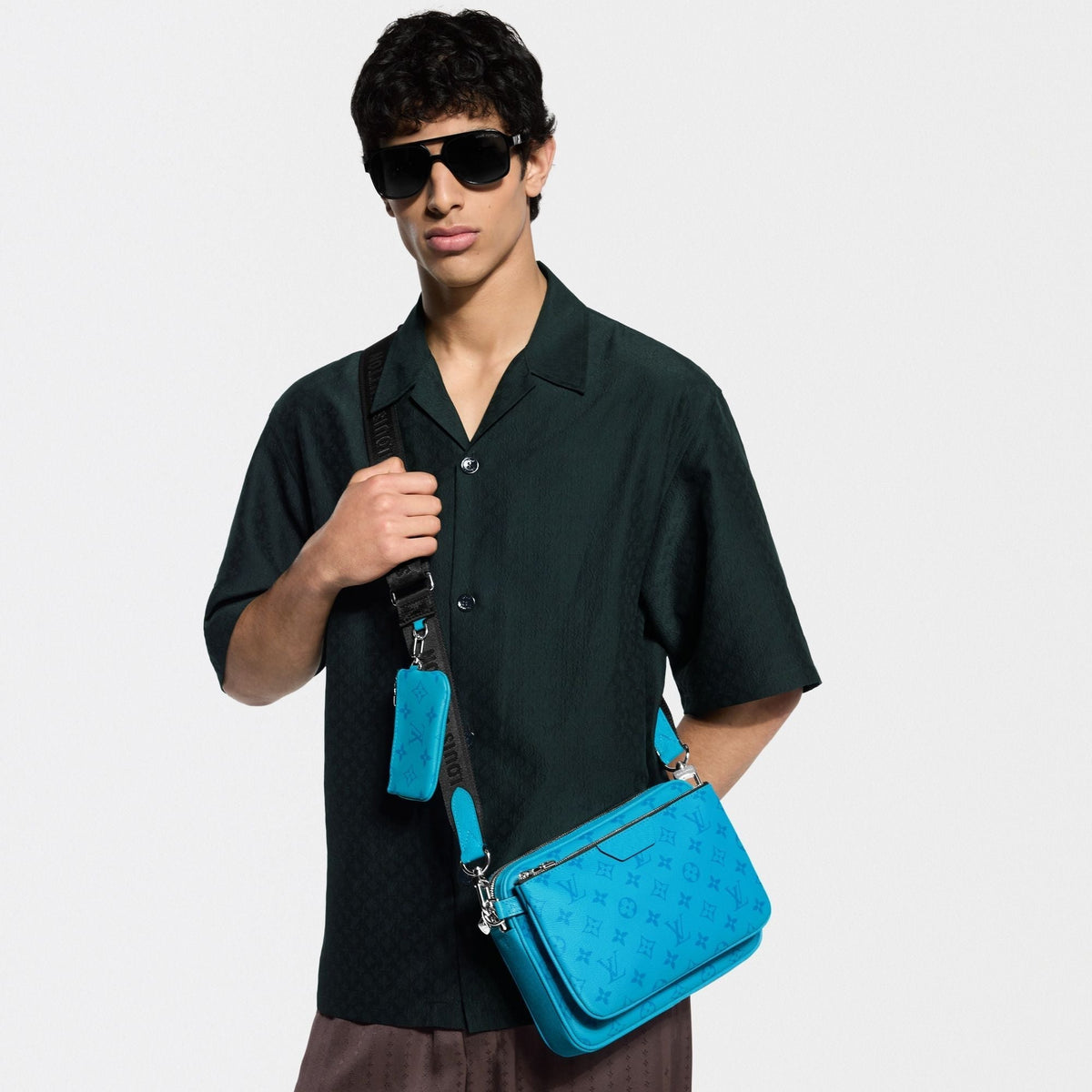 Trio Messenger Bag Monogram Taigarama Shoes