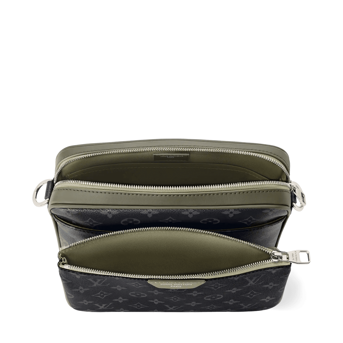 Trio Messenger Bag Khaki Shoes