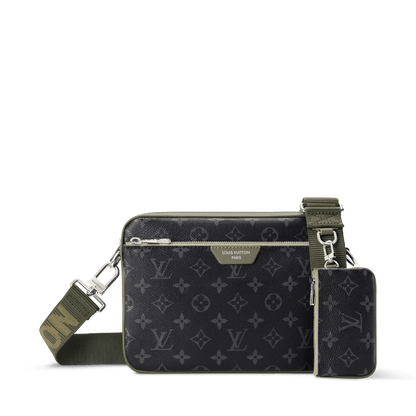 Trio Messenger Bag Khaki Shoes