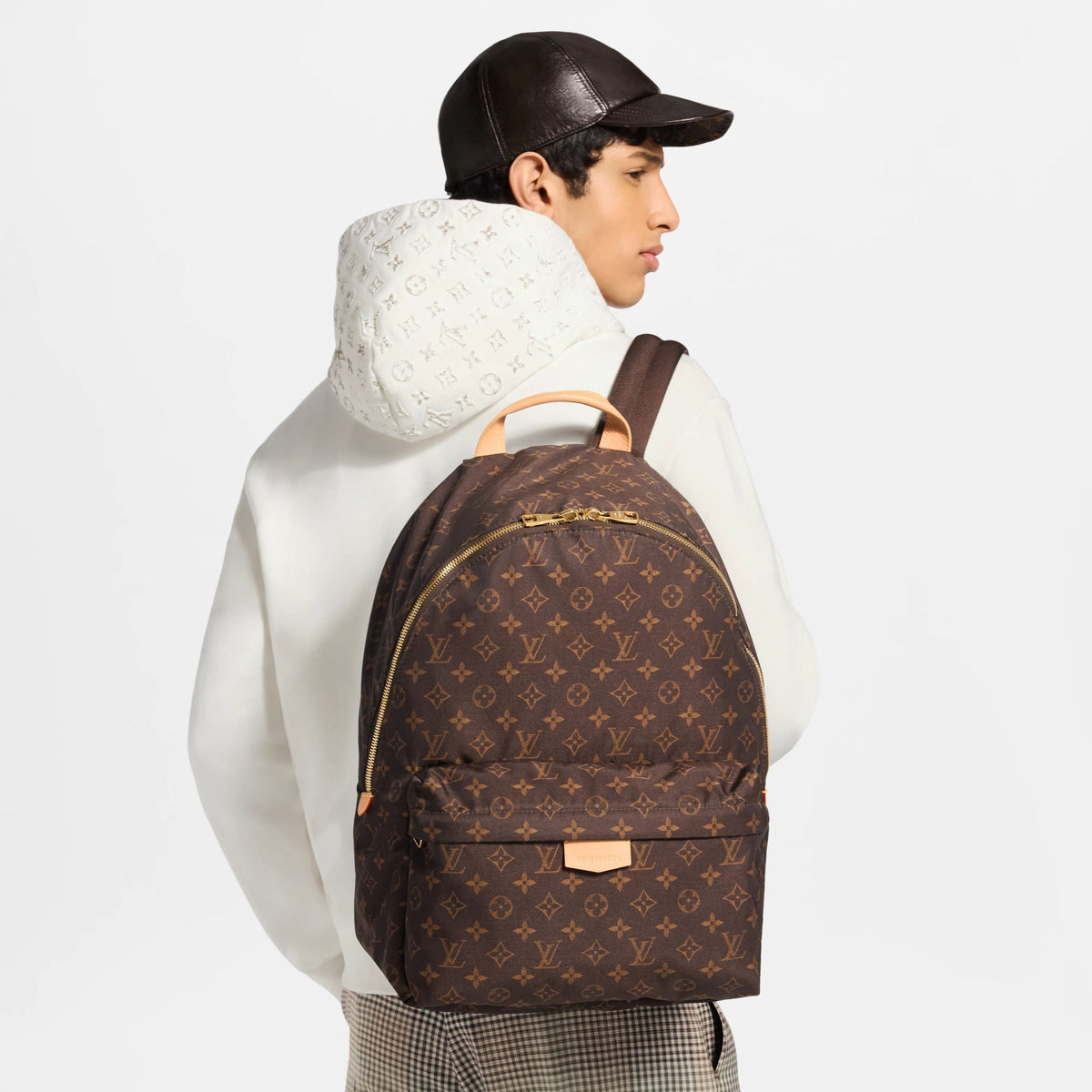 Track Backpack MM Monogram Silk Tech Gold-Toned Hardware