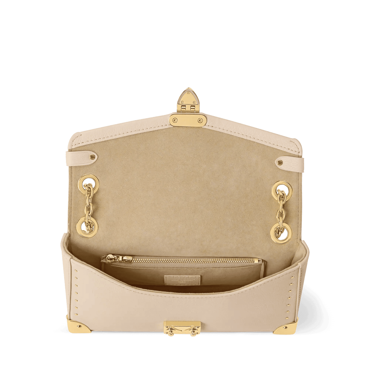 Trunkie East-West Calfskin Leather Almond Baguette Bag