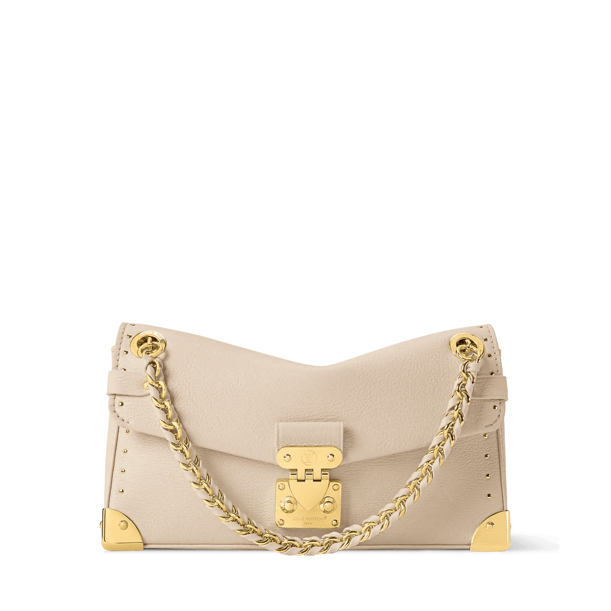 Trunkie East-West Calfskin Leather Almond Baguette Bag