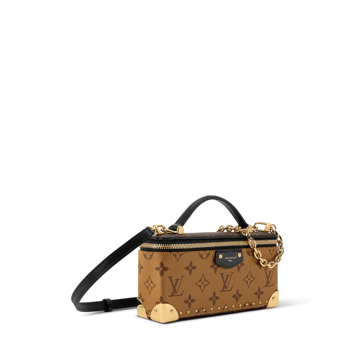 Vanity Pouch Trunk Monogram Reverse Canvas Chain Wallet