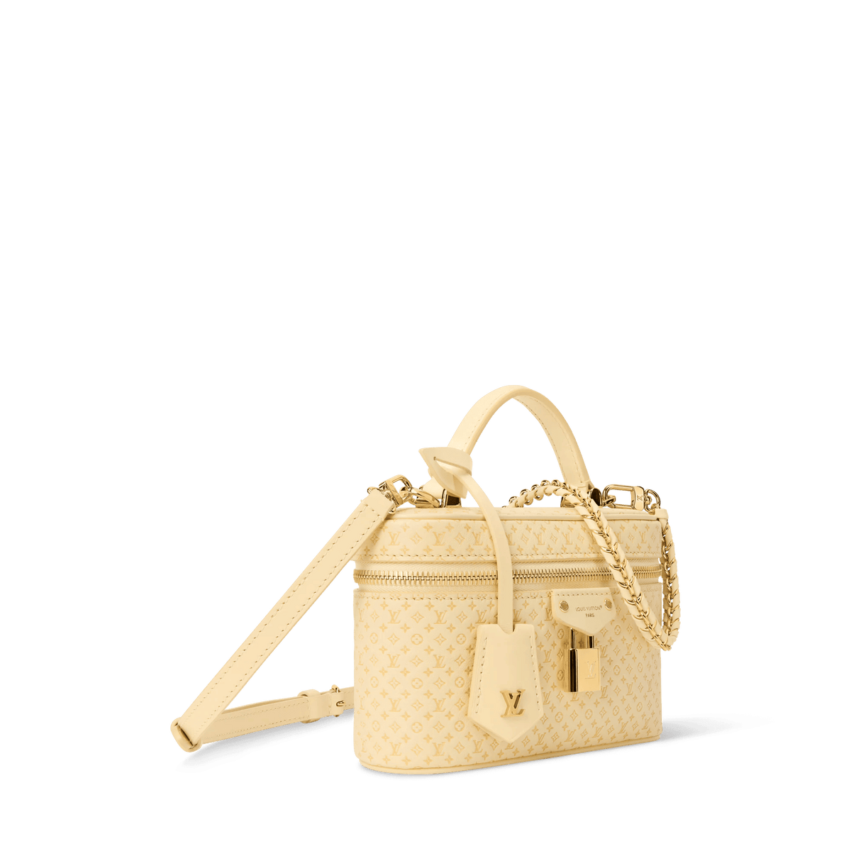 Vanity Chain Pouch Banana Calfskin Leather Chain Wallet M29051