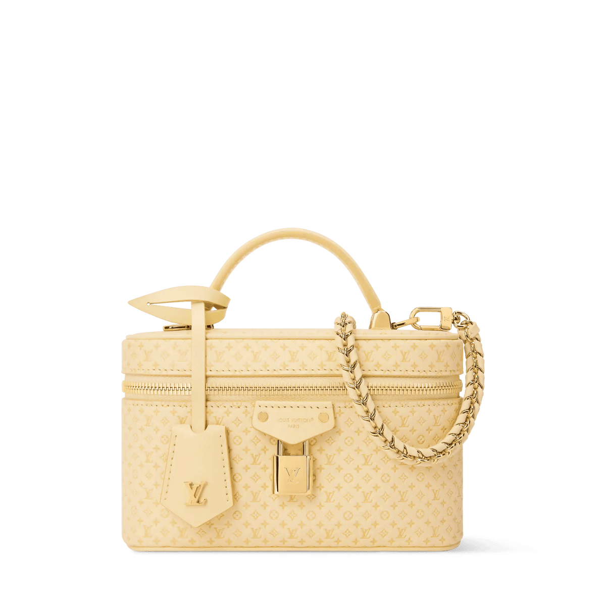 Vanity Chain Pouch Banana Calfskin Leather Chain Wallet M29051