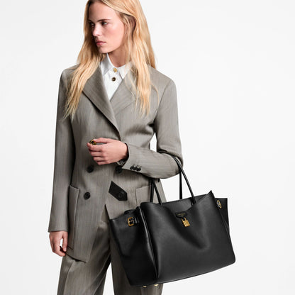 Vendome MM Black Calfskin Leather Tote Bag M26338
