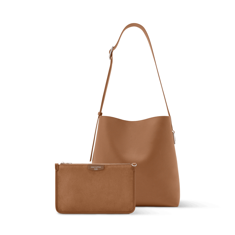 Verso Hobo LV Touch Calfskin Leather Tan