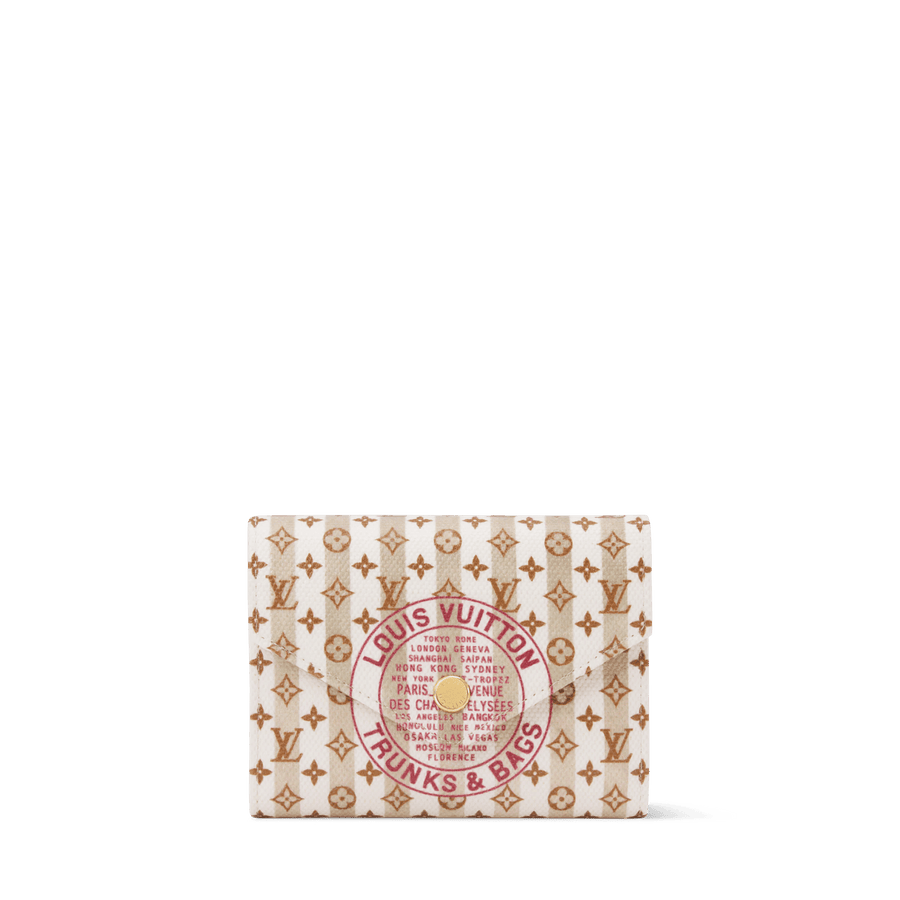 Victorine Minigram Canvas Compact Wallet M29024