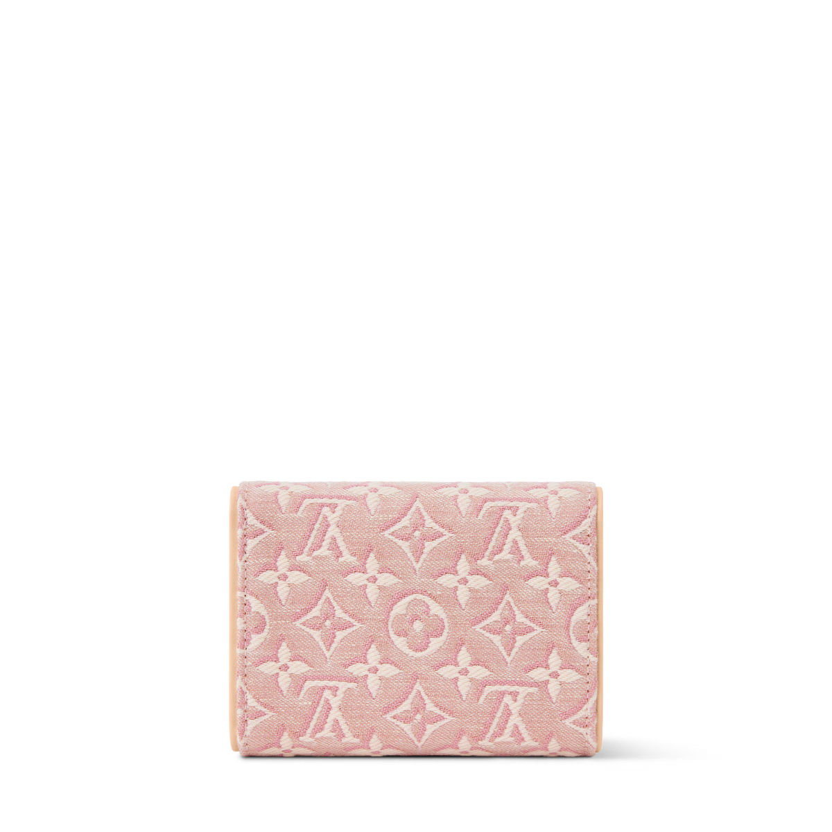 Victorine Wallet Monogram Emblème Rose Ruban Jacquard Textile Gold-Toned Hardware