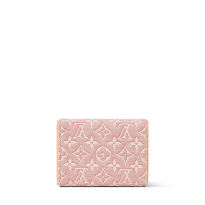 Victorine Wallet Monogram Emblème Rose Ruban Jacquard Textile Gold-Toned Hardware