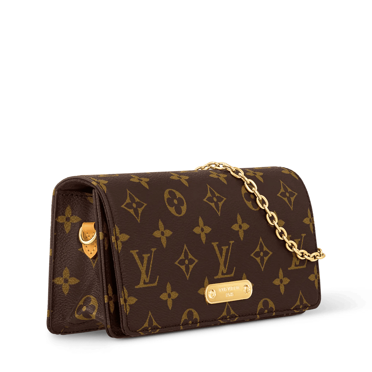 On Chain Lily Monogram Coated Canvas Chain Wallet M82509