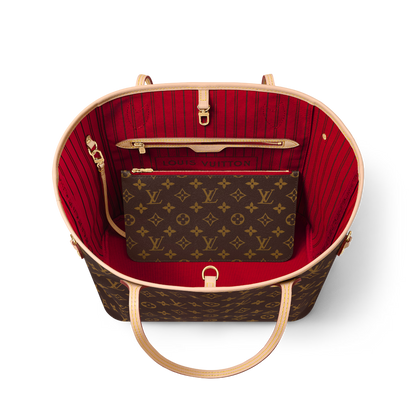 Neverfull MM Tote Monogram Canvas Cherry
