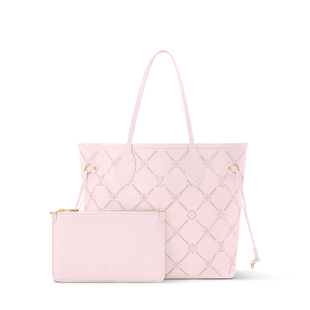 Neverfull MM Light Bliss Monogram Empreinte Leather Tote Bag M28527