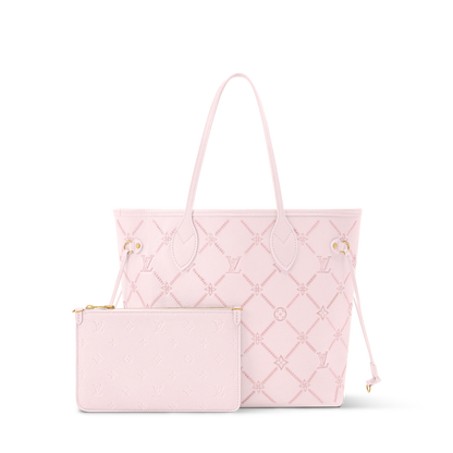 Neverfull MM Light Bliss Monogram Empreinte Leather Tote Bag M28527
