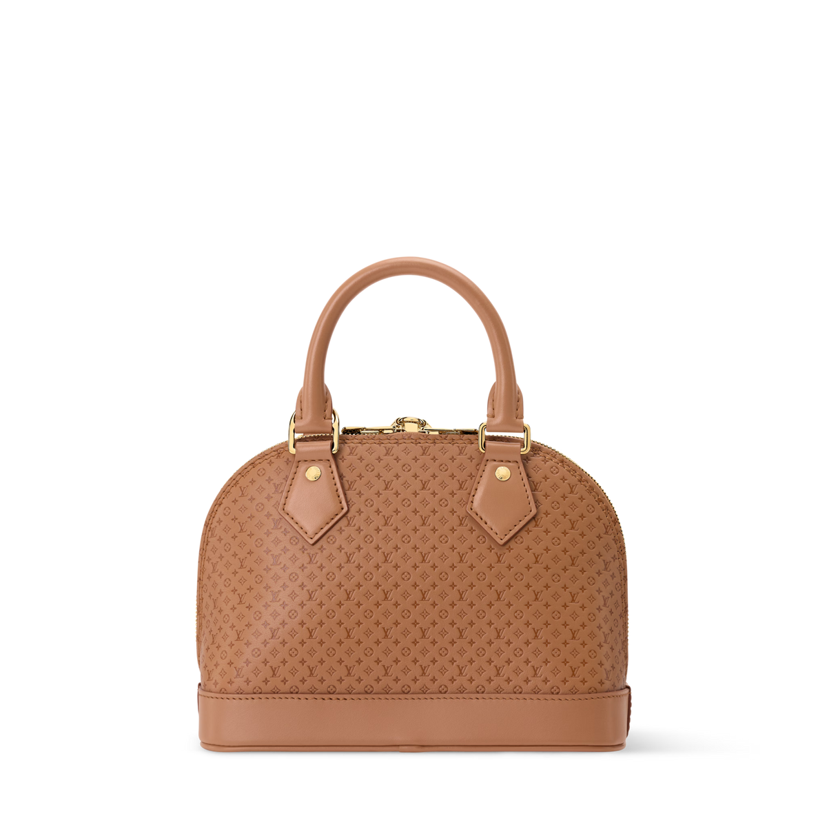 Alma BB Minigram Hazelnut Calfskin Handbag