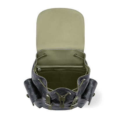 Christopher MM Backpack Monogram Eclipse Canvas Khaki Shoes