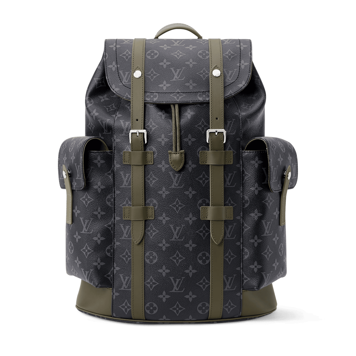 Christopher MM Backpack Monogram Eclipse Canvas Khaki Shoes