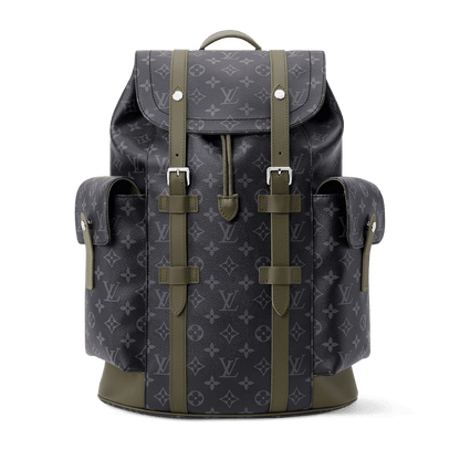 Christopher MM Backpack Monogram Eclipse Canvas Khaki Shoes