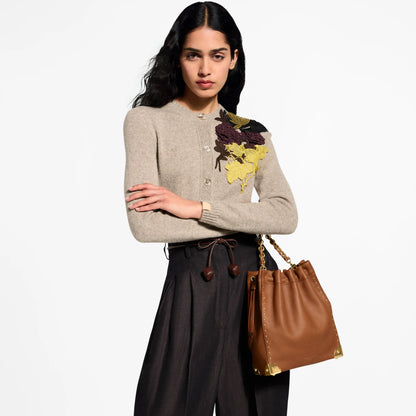 Noé Trunk Tan Calfskin Leather Bucket Bag M29131