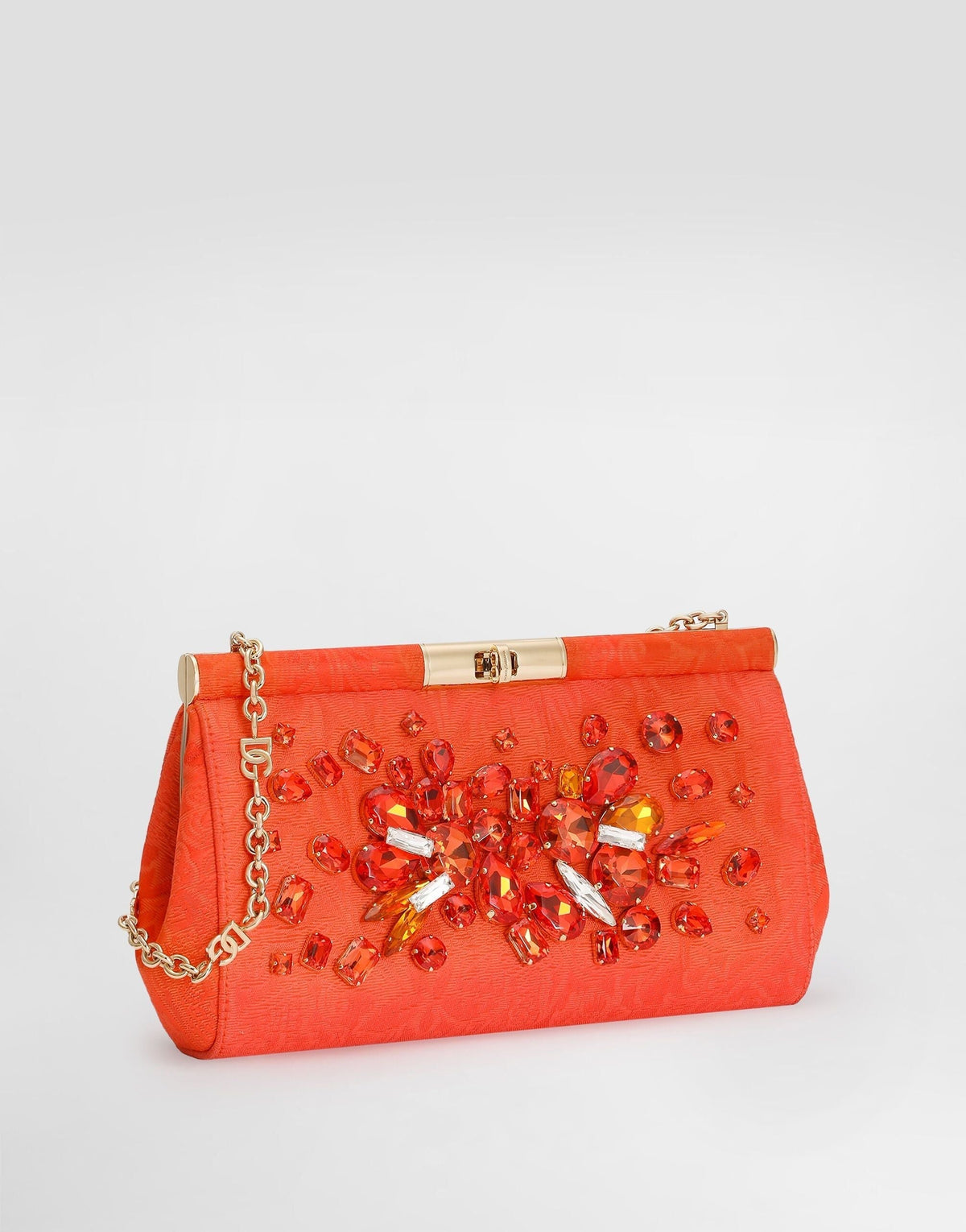 Marlene Shoulder Luxury Handbag Embroidered Brocade Multicolor Light Gold Hardware