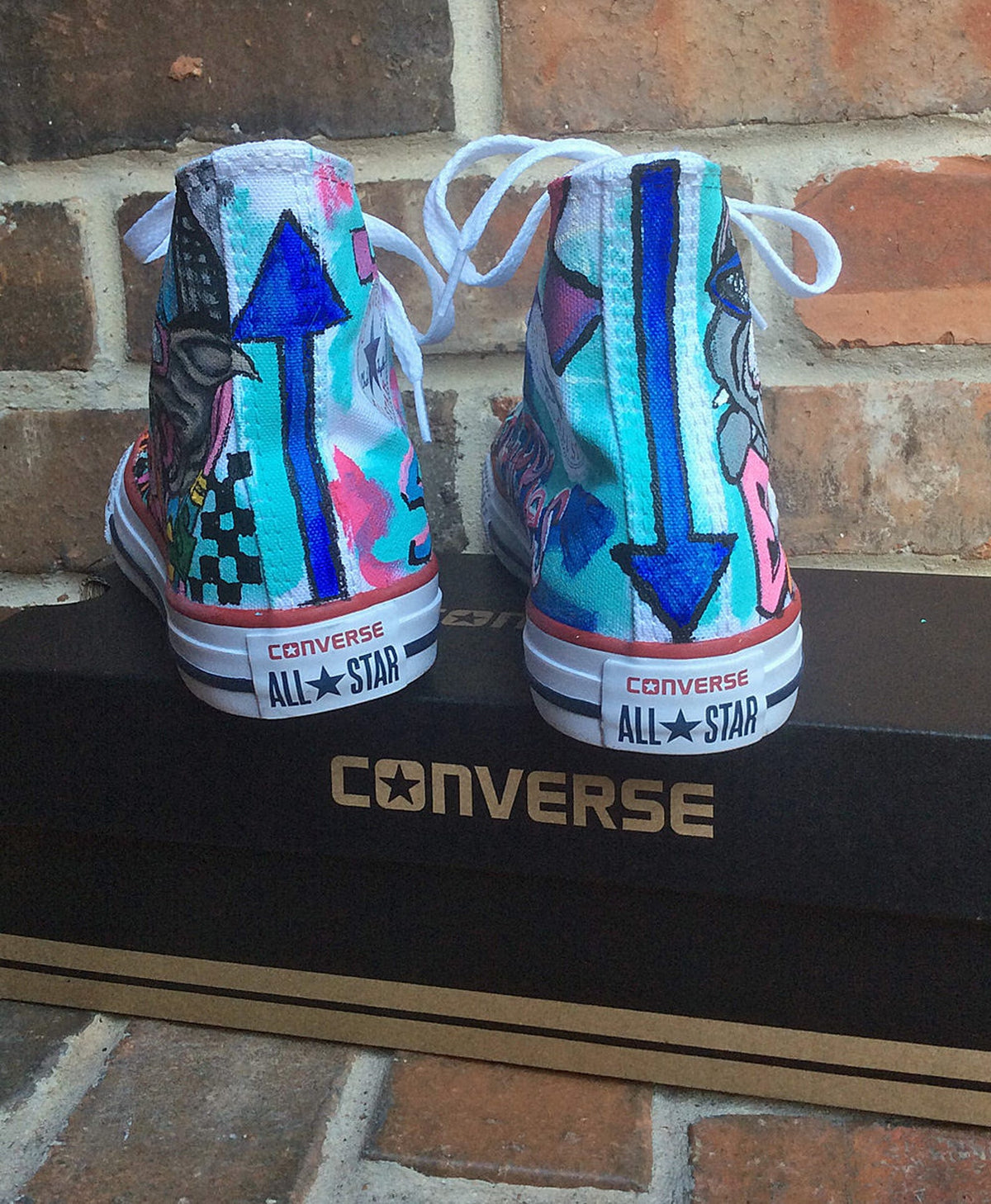Custom Graffiti Art Converse, Hand-Painted High Tops, Dance Sneakers